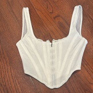 White corset top